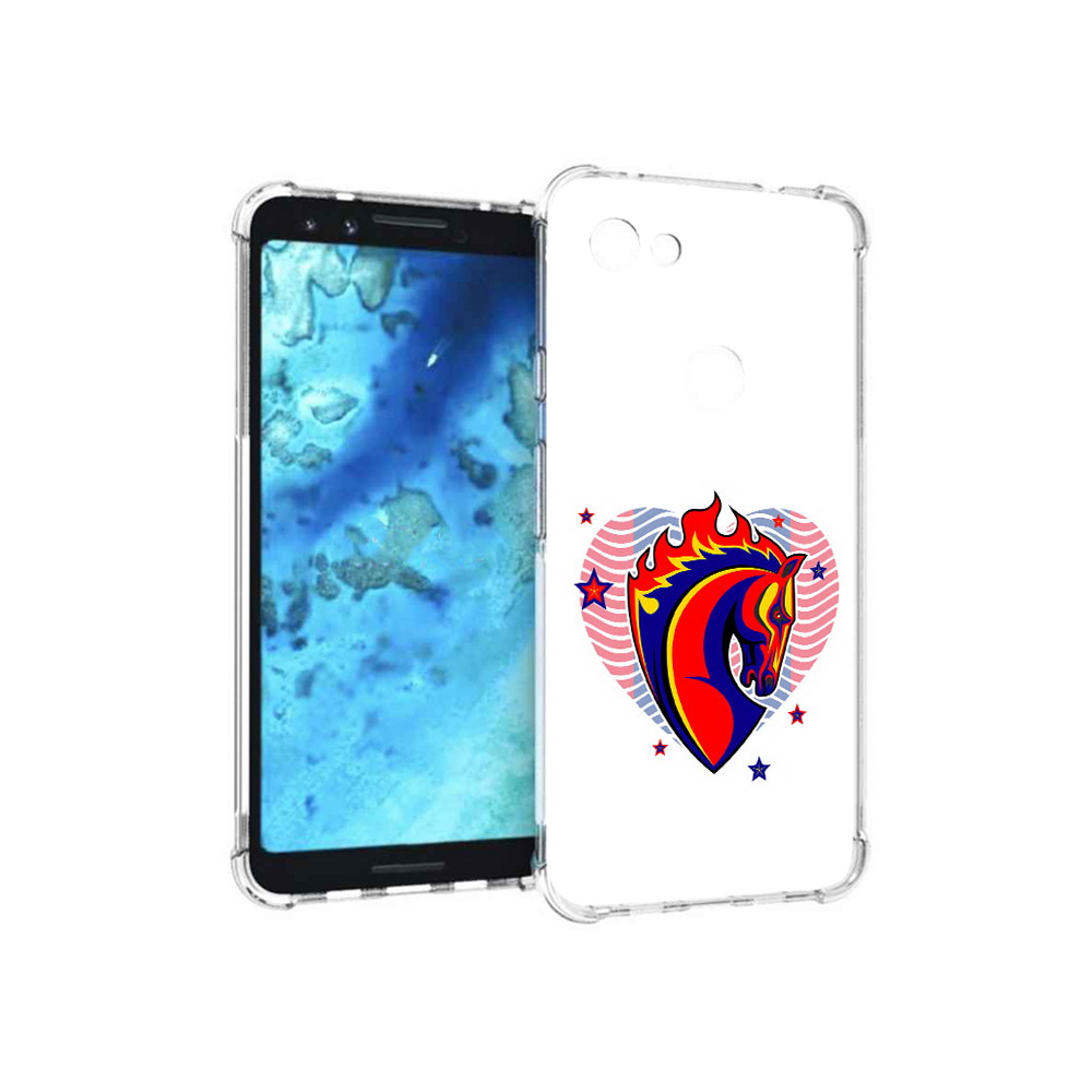 

Чехол MyPads Tocco для Google Pixel 3 ФК ЦСЛ Лошадь, Прозрачный, Tocco