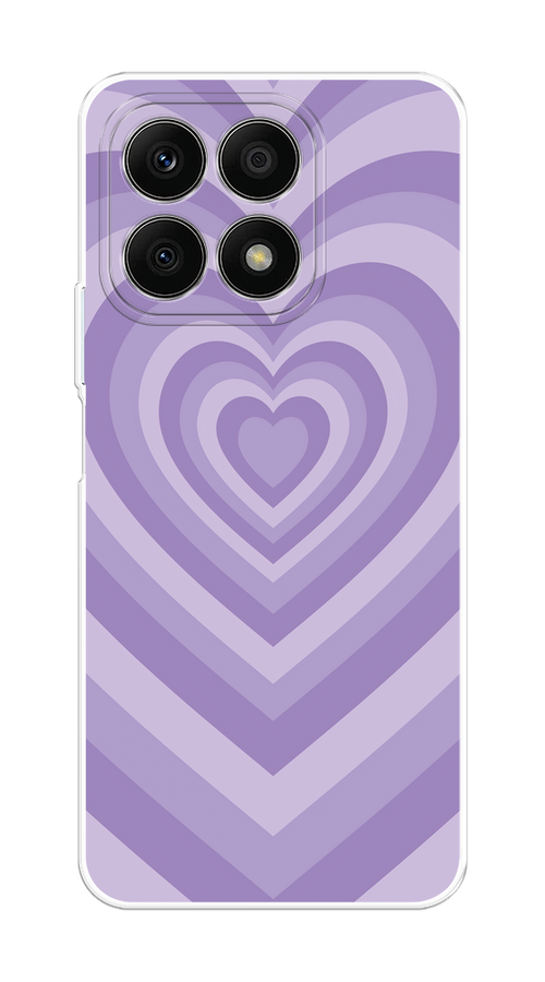 

Чехол на Honor X8A "Violet heart latte", Фиолетовый, 6120750-1