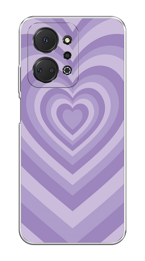 

Чехол на Honor X7A/X7A Plus "Violet heart latte", Фиолетовый, 6120650-1