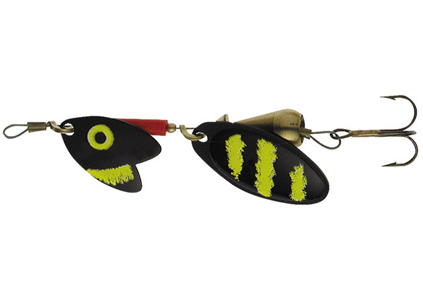 Блесна вращающаяся Mepps TANDEM TROUT, 0, Black/Yellow (блистер)