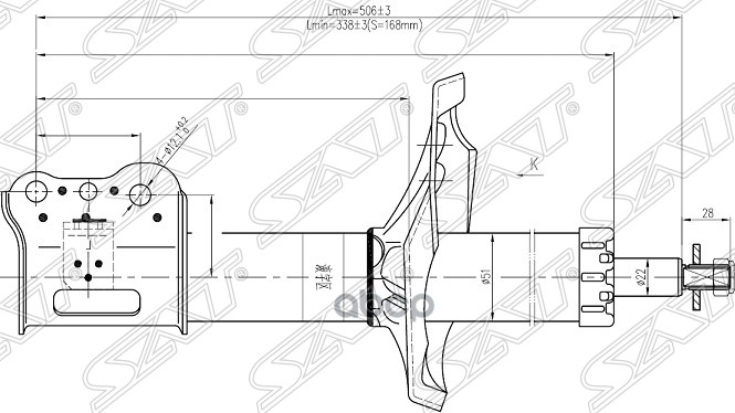 

Стойка Передняя Mazda Capella/626 97-02 Lh Sat Арт. St-Ge4T-34-900A