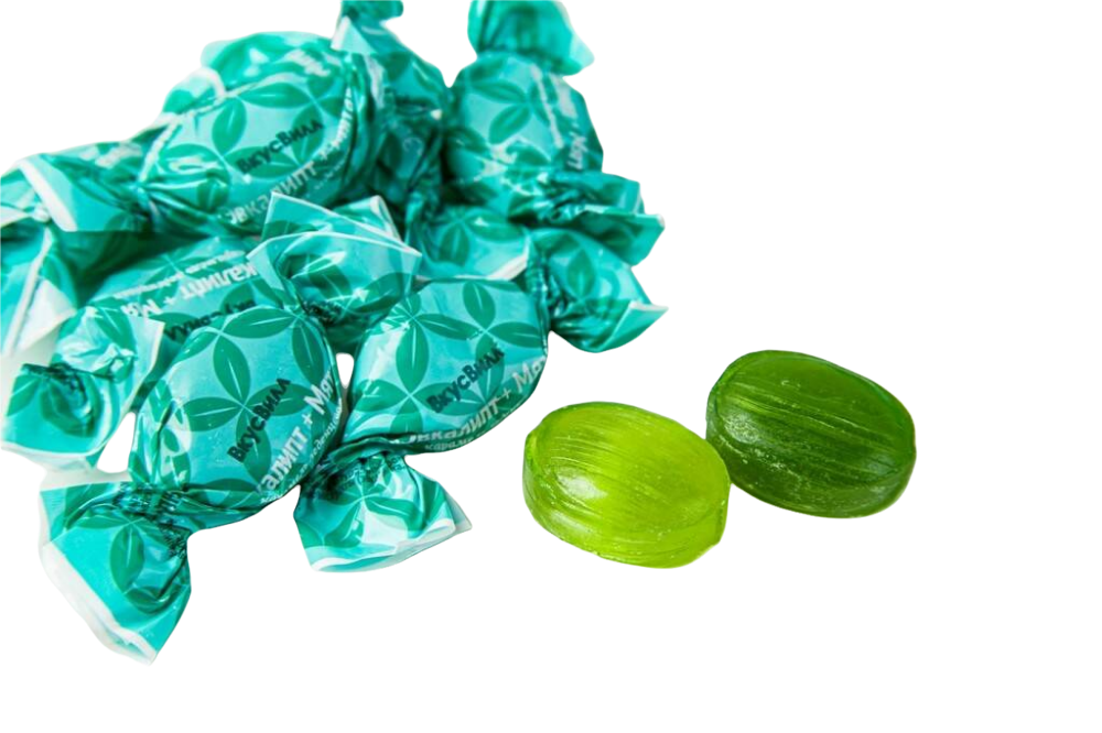 

Карамель ВкусВилл эвкалипт-мята леденцовая 100 г