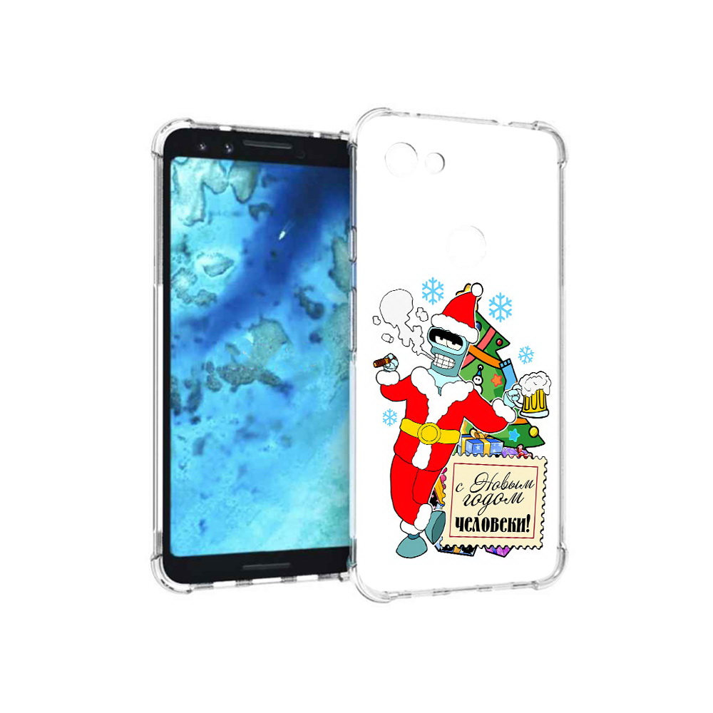 Чехол MyPads Tocco для Google Pixel 3 С новым годом человеки