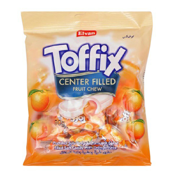 Жевательные конфеты Toffix Апельсин 90 г