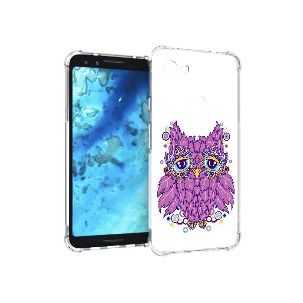 

Чехол MyPads Tocco для Google Pixel 3 Розовая сова, Прозрачный, Tocco