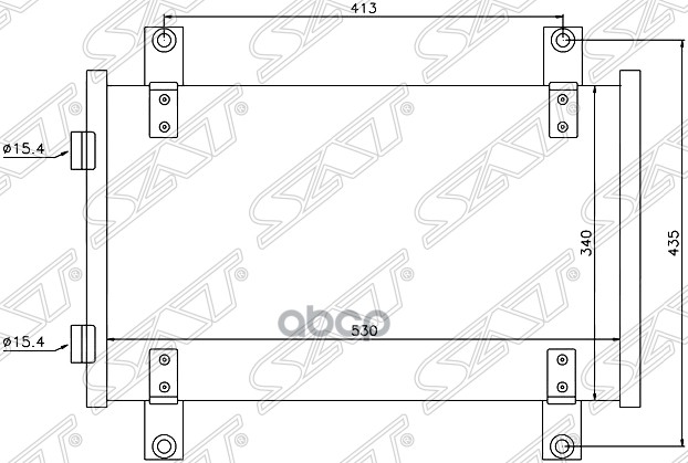 Радиатор Кондиционера Citroen Jumper/Fiat Ducato/Peugeot Boxer 94- Sat Арт. St-Pg94-394-0