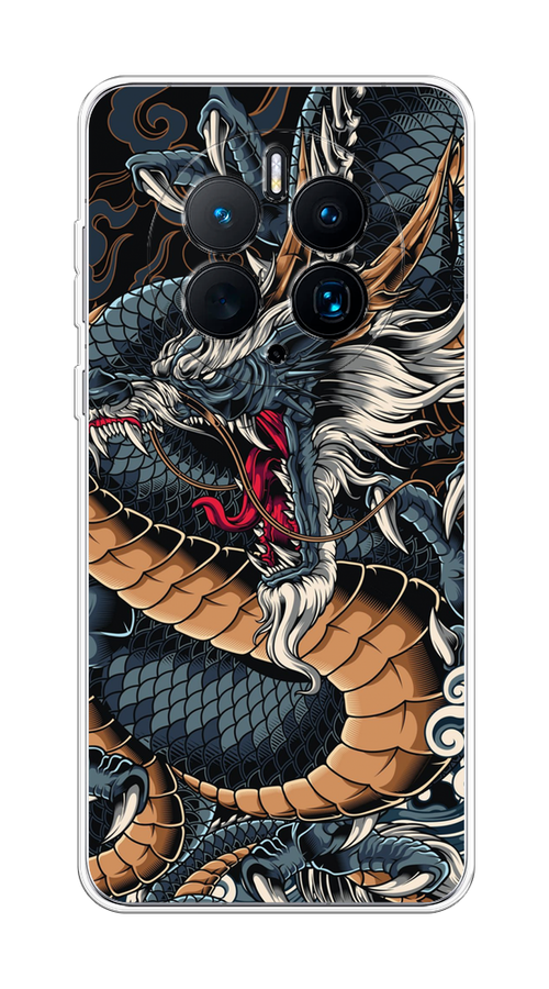 

Чехол на Huawei Mate 50 Pro "Japanese Dragon", Коричневый;черный;синий, 6109950-1