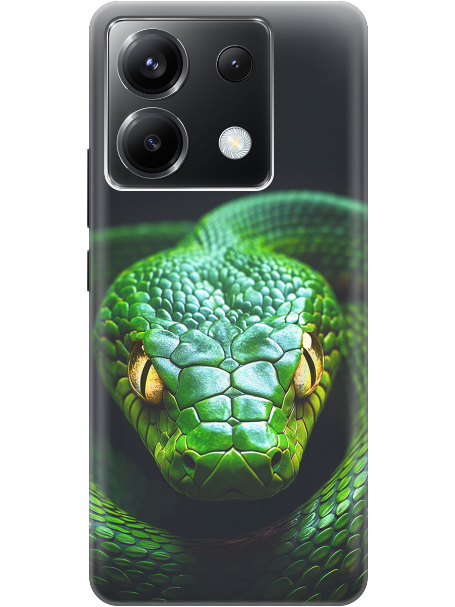 

Силиконовый чехол на Xiaomi Redmi Note 13 Pro 5G / Poco X6 5G с принтом "Зеленая змея", Прозрачный;черный;серебристый;зеленый, 779827913