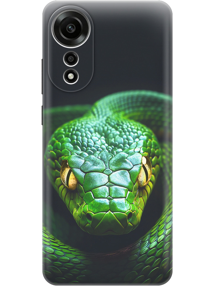 

Силиконовый чехол на Oppo A78 4G с принтом "Зеленая змея", Прозрачный;черный;серебристый;зеленый, 782630013