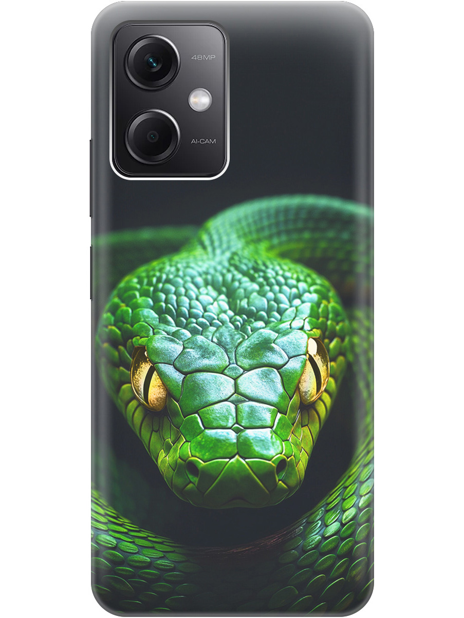 

Силиконовый чехол на Xiaomi Redmi Note 12 с принтом "Зеленая змея", Прозрачный;черный;серебристый;зеленый, 762098313