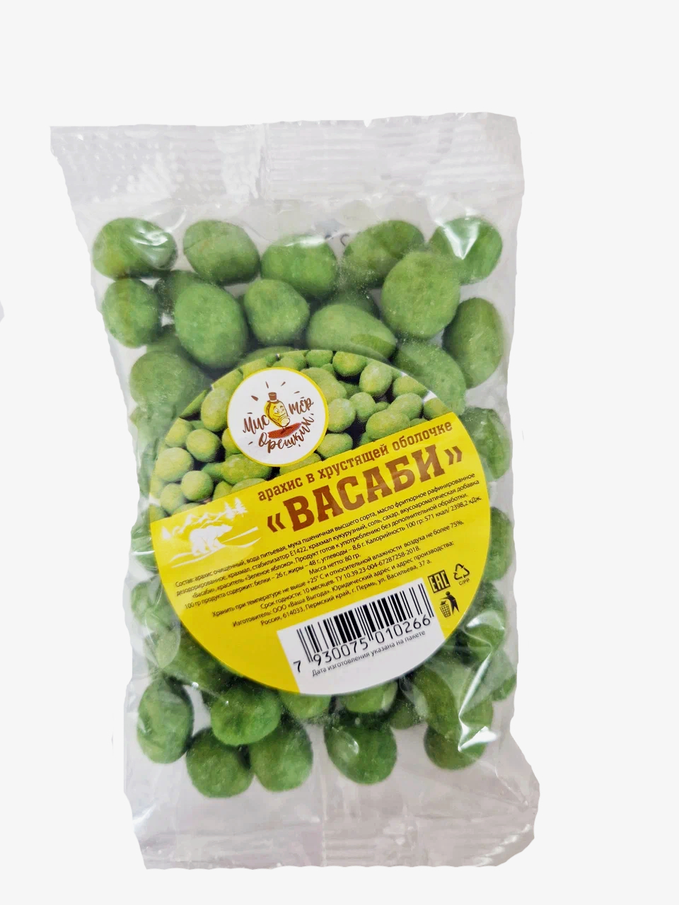 

Арахис Мистер Орешкин со вкусом васаби, 80 г