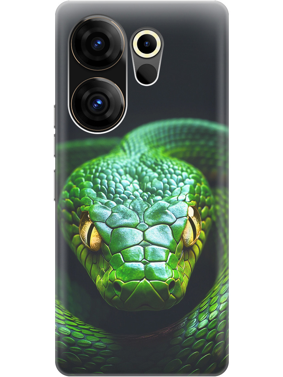 

Силиконовый чехол на Tecno Camon 20 Premier 5g с принтом "Зеленая змея", Прозрачный;черный;серебристый;зеленый, 772567813