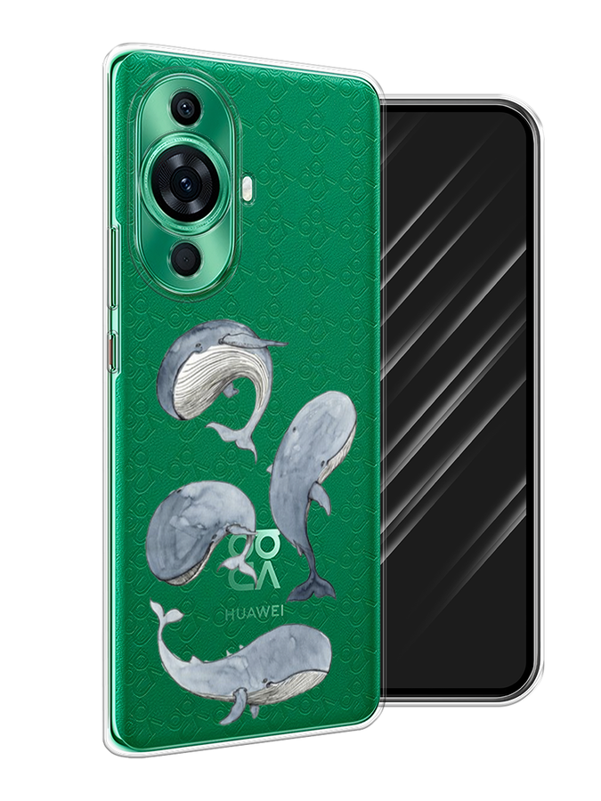 

Чехол Awog на Huawei Nova 11 Pro "Киты", Голубой;белый;прозрачный, 6121350-1