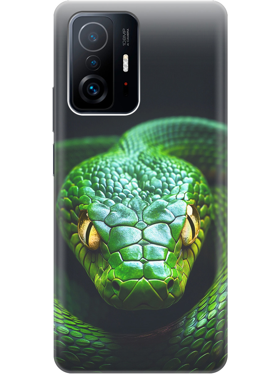 

Силиконовый чехол на Xiaomi 11T / 11T Pro с принтом "Зеленая змея", Прозрачный;черный;серебристый;зеленый, 732395213