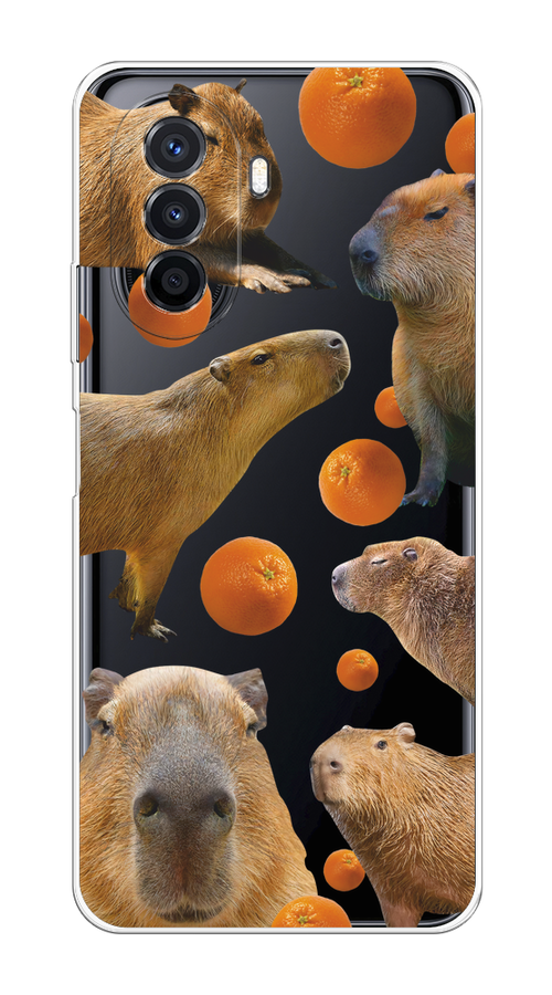 

Чехол на Huawei Nova Y70 "Капибара и апельсины", Бежевый;оранжевый, 6109150-1