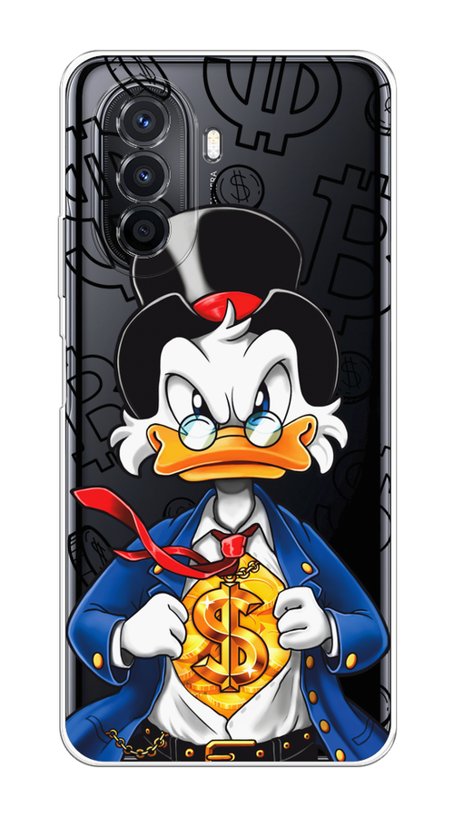 

Чехол на Huawei Nova Y70 "Scrooge Goldman", Черный;белый;синий, 6109150-1