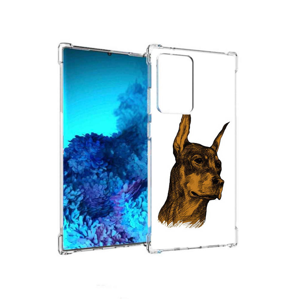 

Чехол MyPads Tocco для Samsung Galaxy Note 20 Ultra скетч доберман (PT151896.552.605), Прозрачный, Tocco