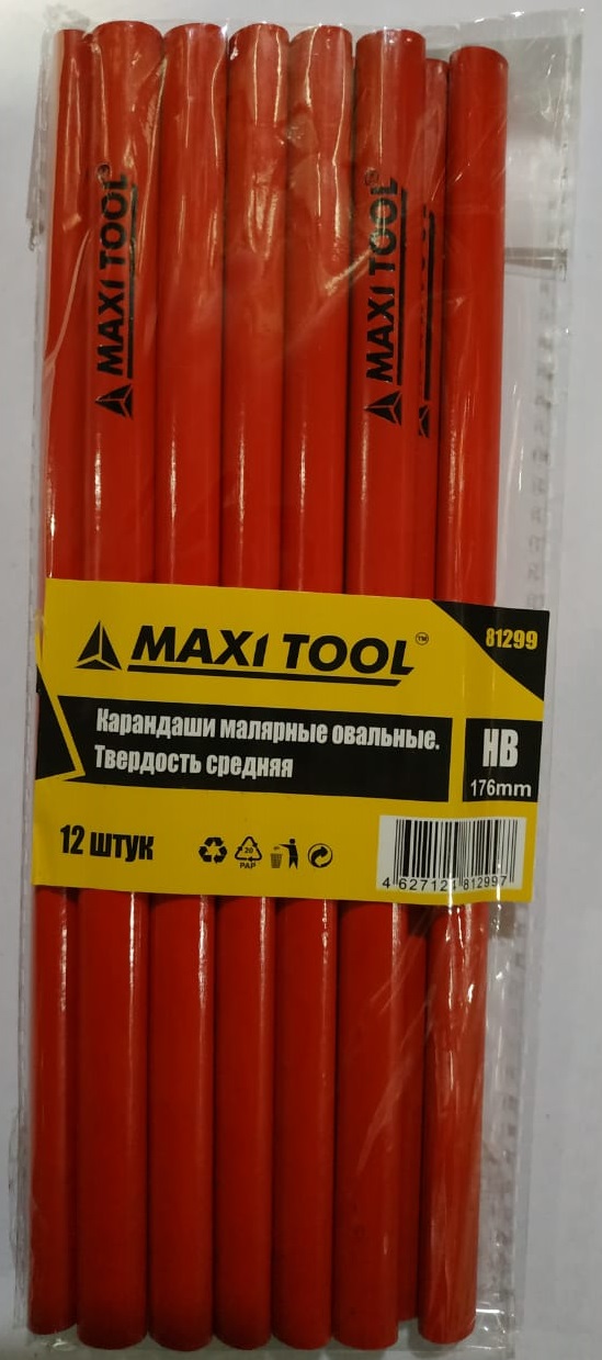 фото Карандаши малярные maxitool 175 mm твердость средняя 81299