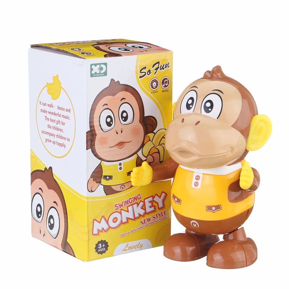 

Интерактивная танцующая поющая игрушка Обезьяна Swinging Monkey, Коричневый, Swinging Toys