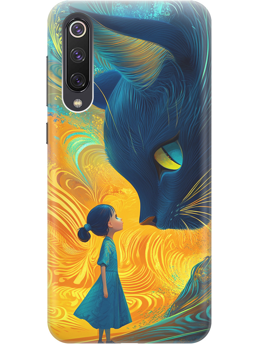 

Силиконовый чехол на Xiaomi Mi 9 SE с принтом "Девочка и кот", Прозрачный;желтый;синий, 721347585