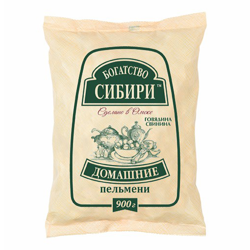 

Пельмени Богатство Сибири Домашние с говядиной и свининой 900 г