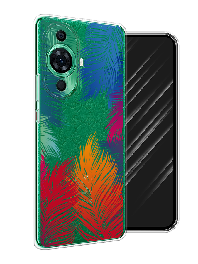 

Чехол Awog на Huawei Nova 11 Pro "Рамка из перьев", Красный, 6121350-4