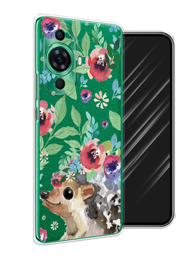 

Чехол Awog на Huawei Nova 11 Pro "Ежик в цветах акварель", Розовый;зеленый;коричневый, 6121350-2