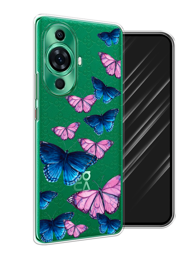 

Чехол Awog на Huawei Nova 11 Pro "Полет бабочек", Синий;черный;розовый, 6121350-2