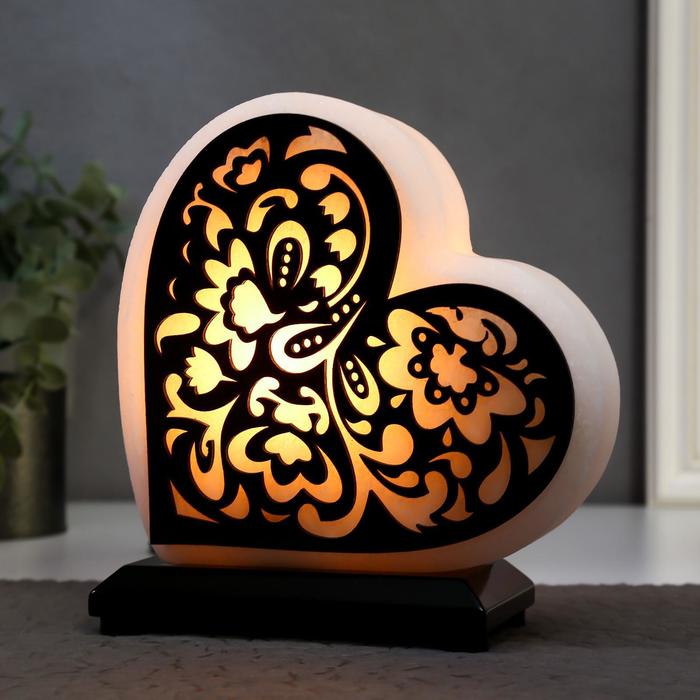 

Соляной светильник с диммером "Сердце" №3, 1х15Вт Е14, 2-3 кг, 19х18х10см