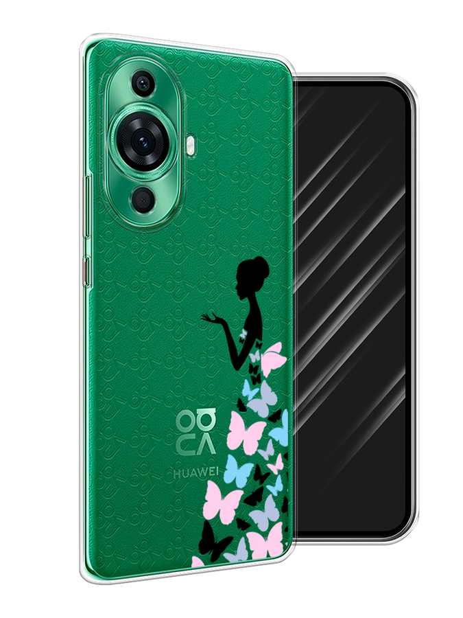 

Чехол Awog на Huawei Nova 11 Pro "Платье из бабочек", Белый;розовый, 6121350-1