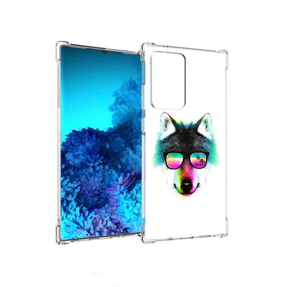 

Чехол MyPads Tocco для Samsung Galaxy Note 20 Ultra радужный волк (PT151896.552.567), Прозрачный, Tocco