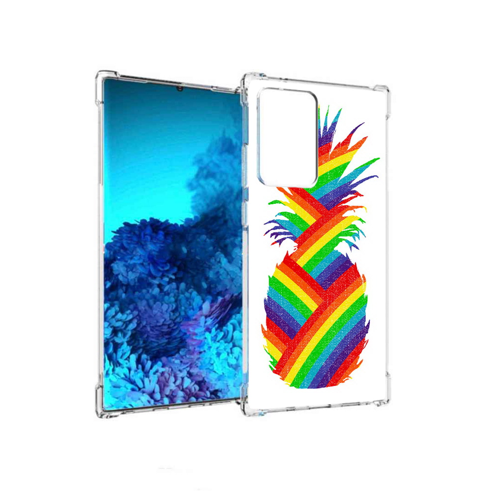 

Чехол MyPads Tocco для Samsung Galaxy Note 20 Ultra радужный ананас (PT151896.552.566), Прозрачный, Tocco
