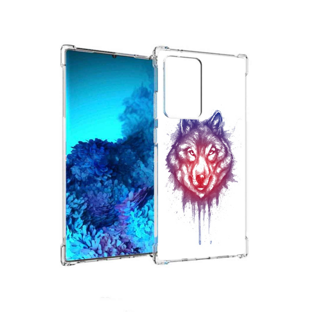 

Чехол MyPads Tocco для Samsung Galaxy Note 20 Ultra пушистый волк (PT151896.552.561), Прозрачный, Tocco