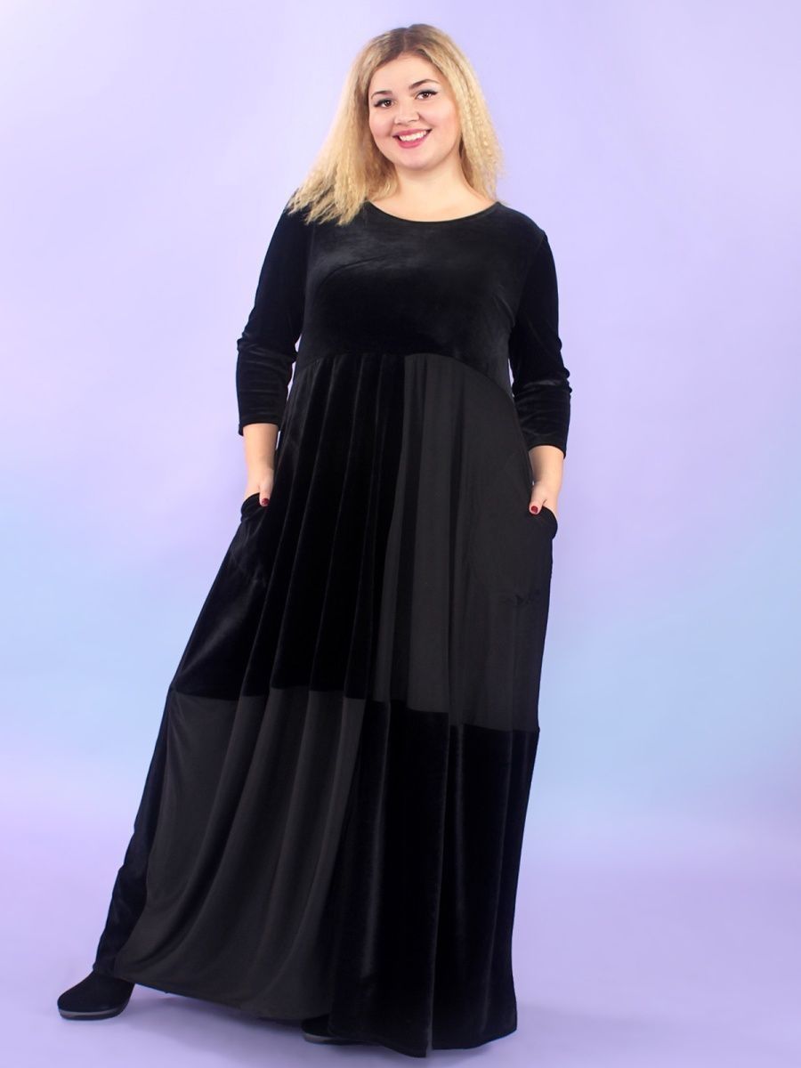 Платье женское Magesty 3358 черное 72-74 RU