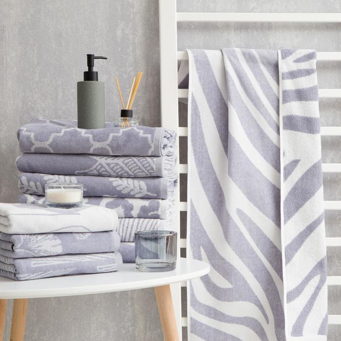 

Полотенце махровое Этель Zebra серый, 50х90 см, 100% хл, велюр, 420 гр/м2