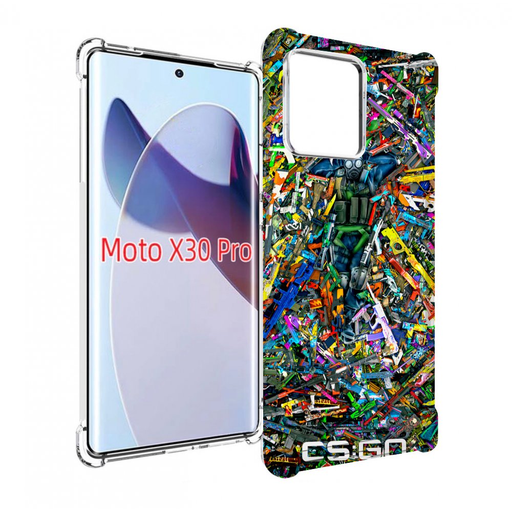 

Чехол MyPads CS GO guns skins мужской для Motorola Moto X30 Pro, Прозрачный, Tocco