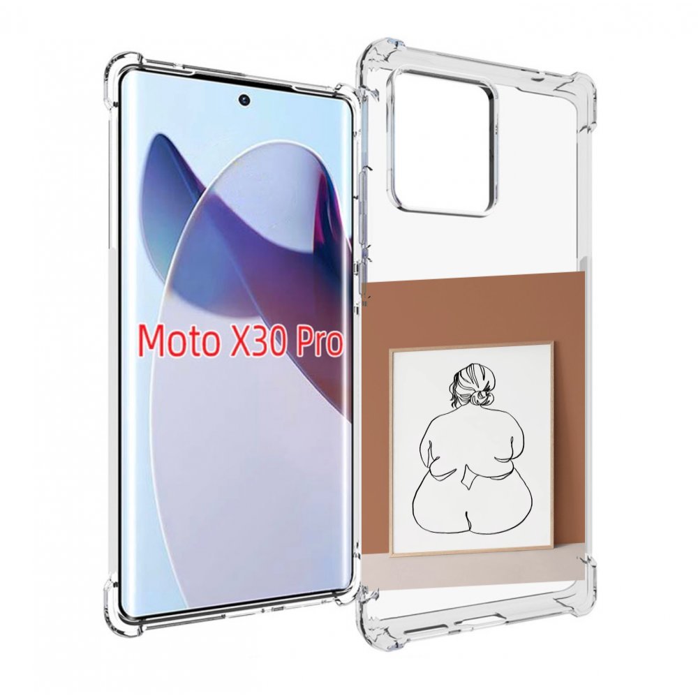 

Чехол MyPads Body Positive Female Figure Line Art женский для Motorola Moto X30 Pro, Прозрачный, Tocco