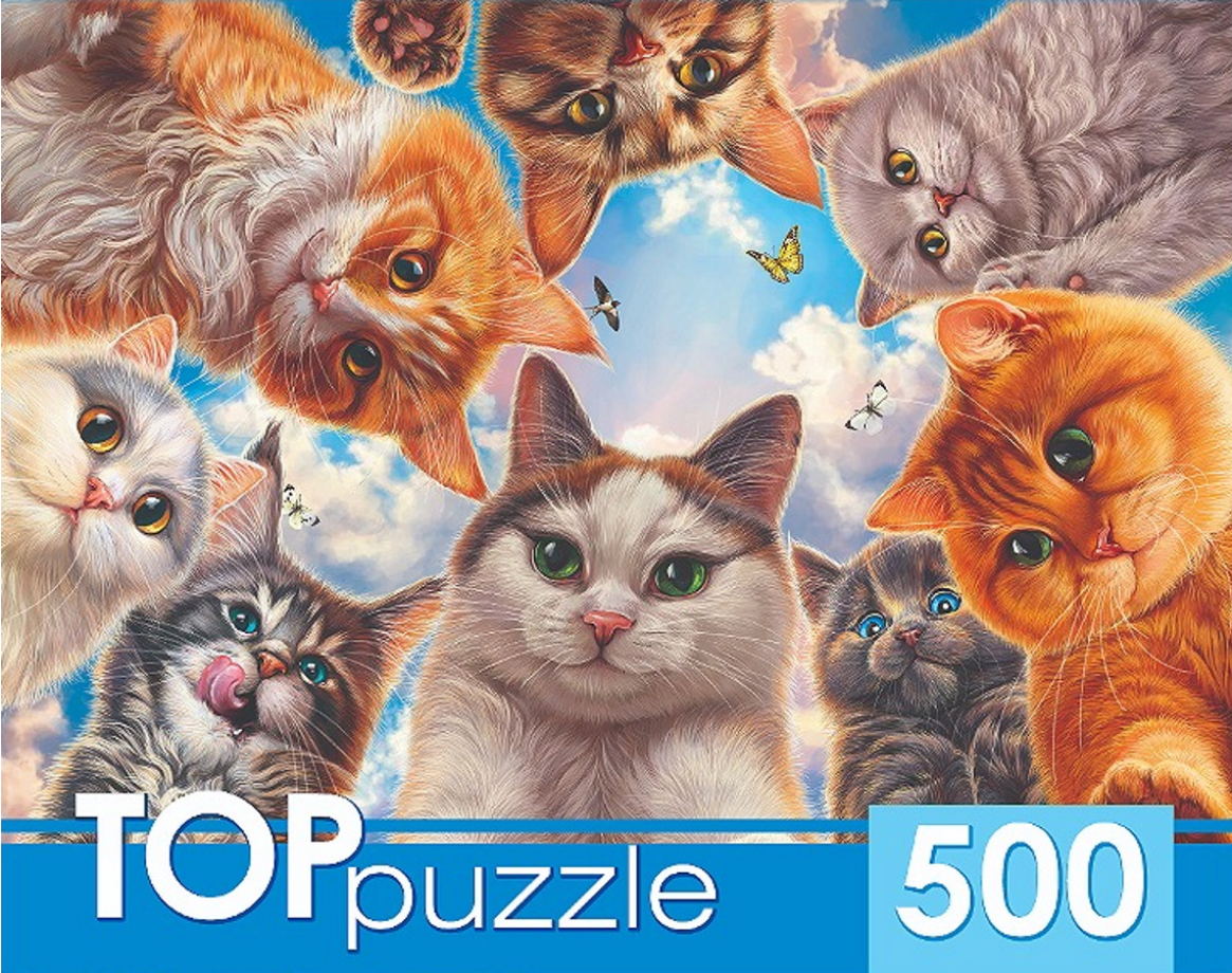 

Пазл TOP Puzzle Необычное селфи котов 500 деталей, Необычное селфи котов