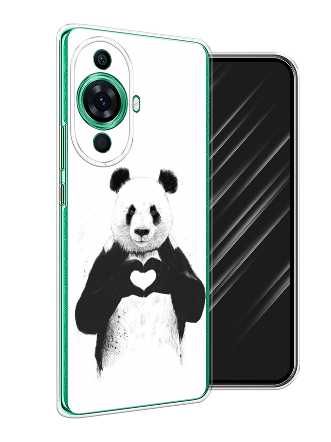 

Чехол Awog на Huawei Nova 11 Pro "Панда love", Серебристый, 6121350-10