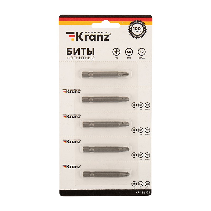 

Бита PZ 2x50 мм Kranz, 1000 шт.