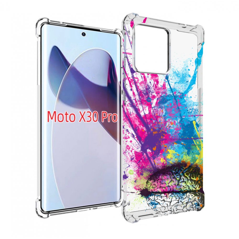 

Чехол MyPads яркий красочный мозг для Motorola Moto X30 Pro, Прозрачный, Tocco