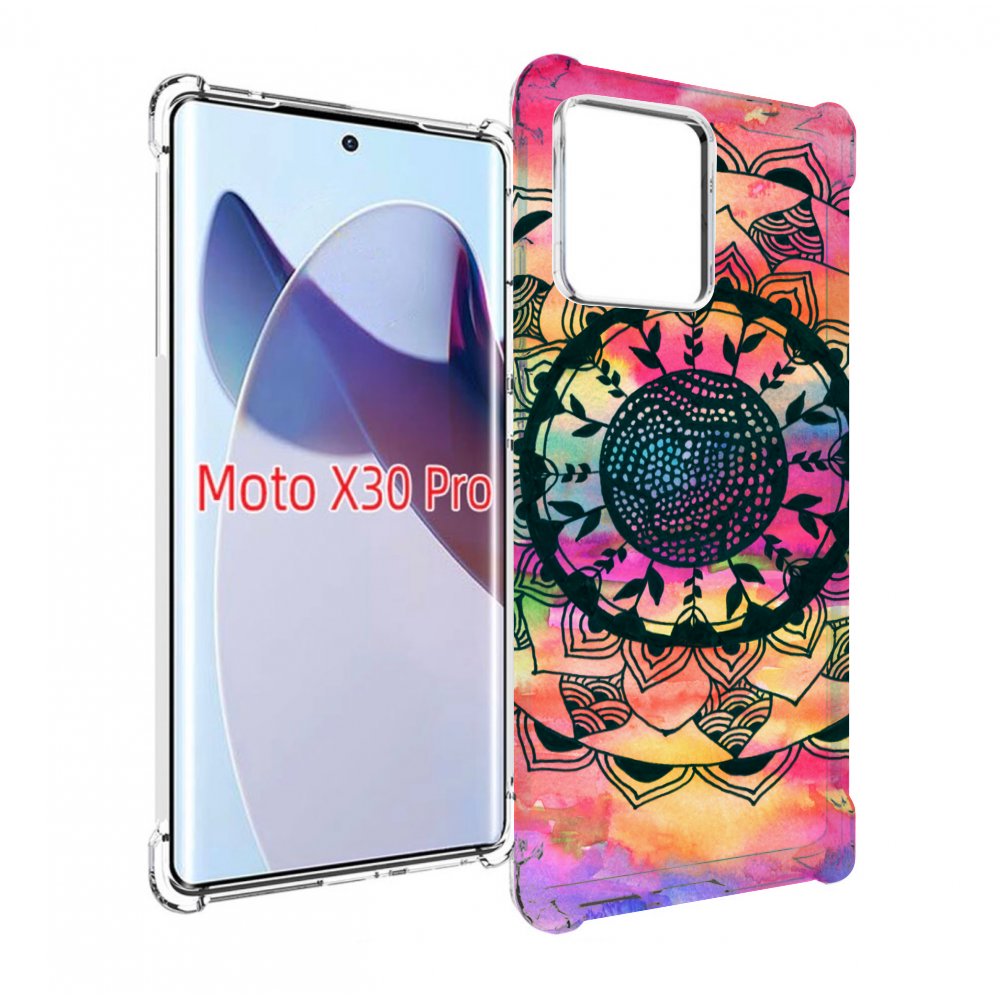 

Чехол MyPads яркая абстракция круглый цветок для Motorola Moto X30 Pro, Прозрачный, Tocco