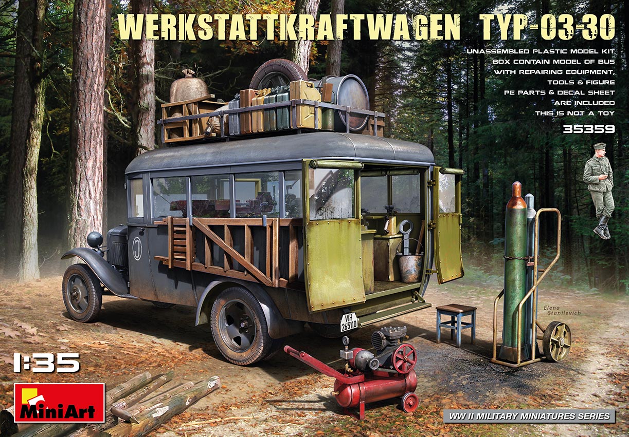 

Сборная модель MiniArt 1/35 Мобильная автомастерская Тип 03-30 35359