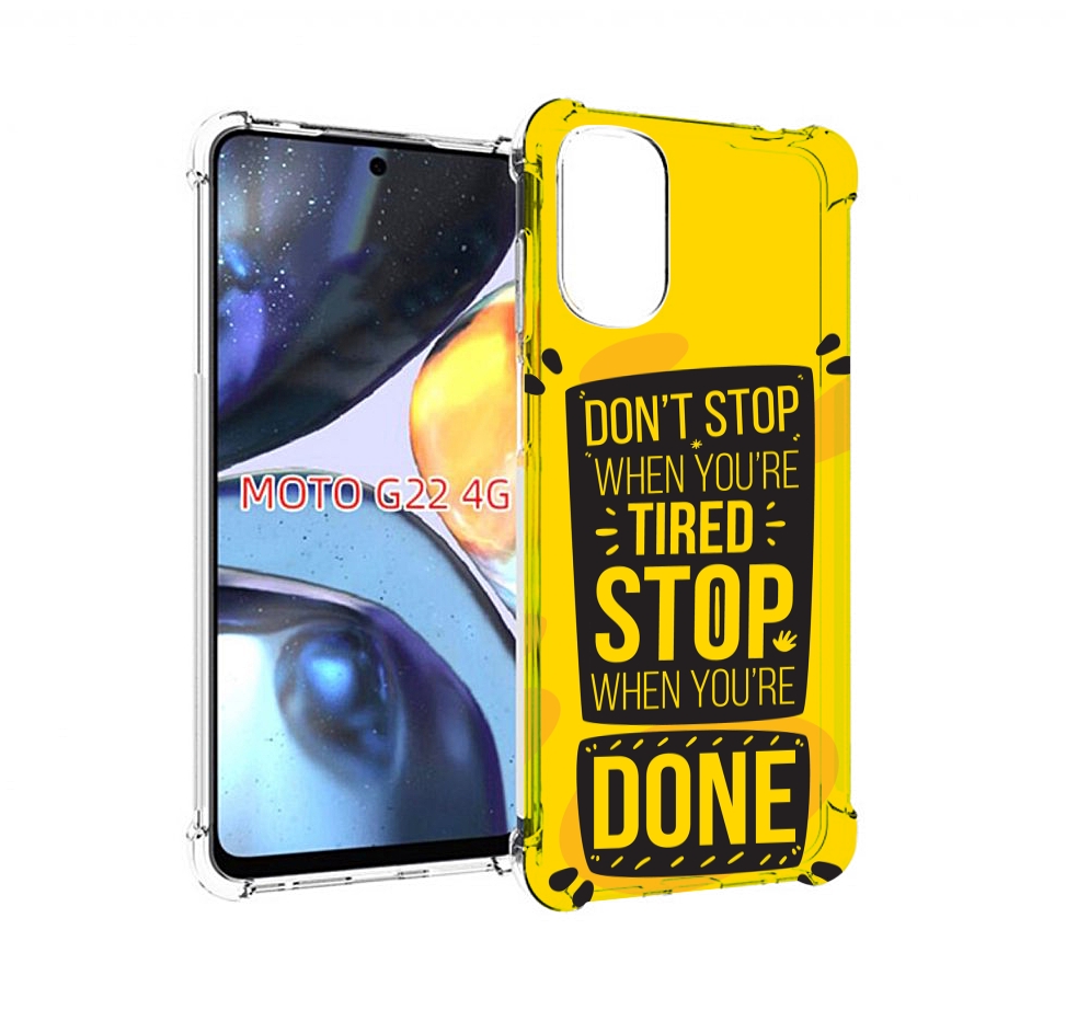 

Чехол MyPads yellow-done для Motorola Moto G22 4G, Прозрачный, Tocco