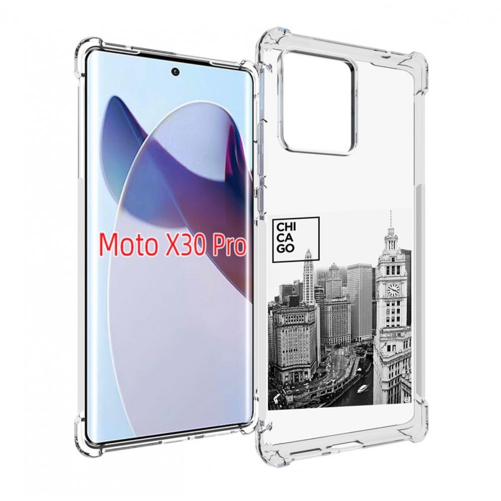 

Чехол MyPads черно белый чикаго для Motorola Moto X30 Pro, Прозрачный, Tocco