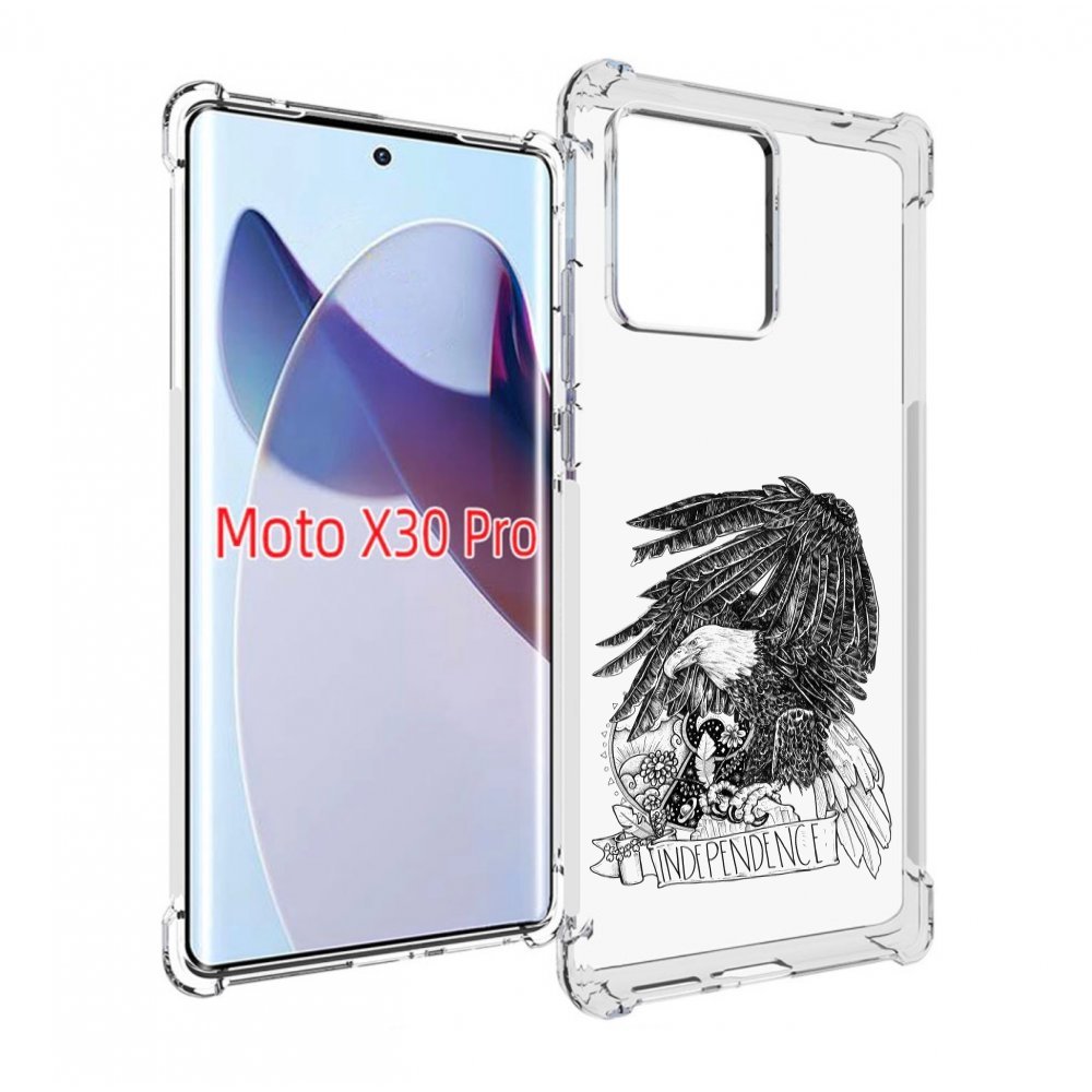 

Чехол MyPads черно белый сокол для Motorola Moto X30 Pro, Прозрачный, Tocco
