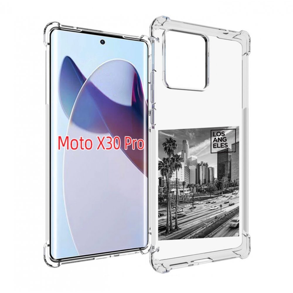 

Чехол MyPads черно белый лос анджелес для Motorola Moto X30 Pro, Прозрачный, Tocco