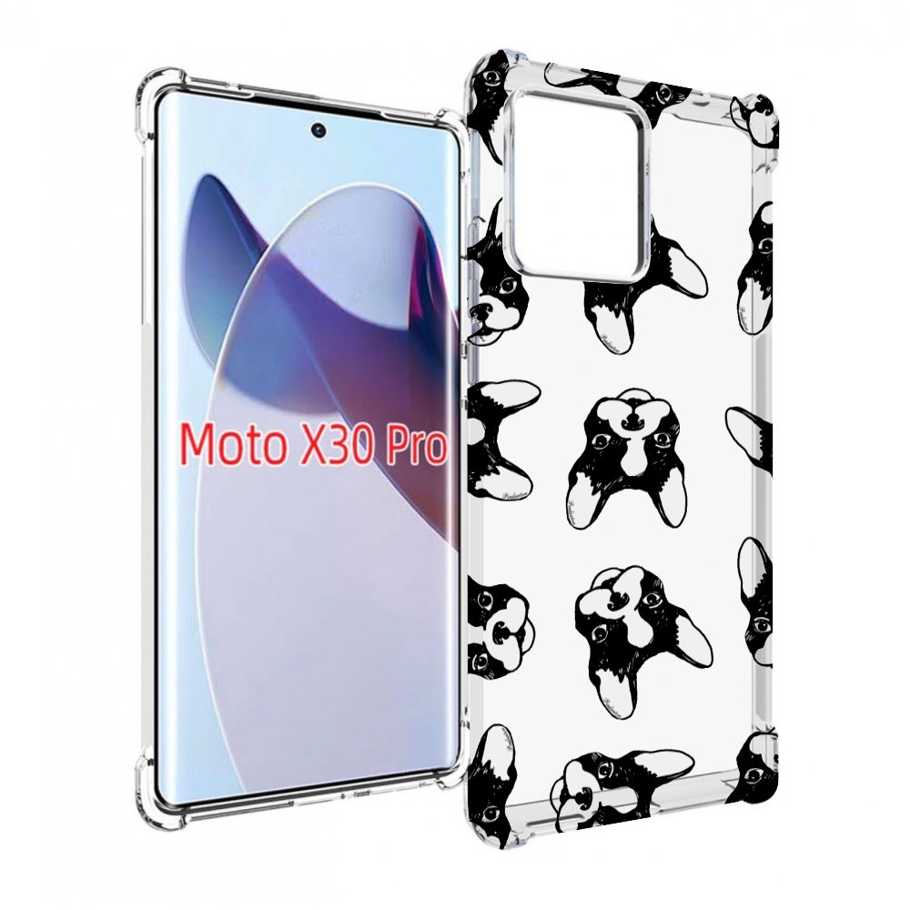 

Чехол MyPads черно белые собачки для Motorola Moto X30 Pro, Прозрачный, Tocco
