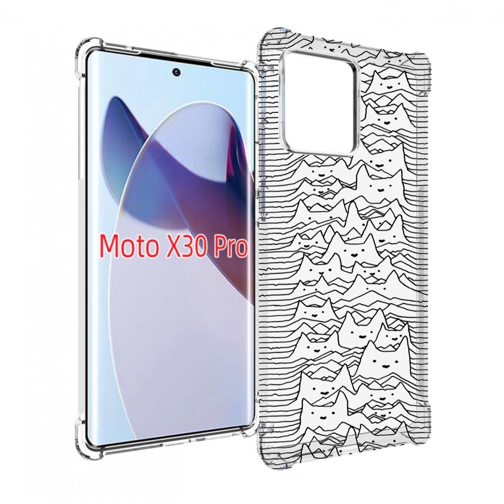 

Чехол MyPads черно белые коты 3D для Motorola Moto X30 Pro, Прозрачный, Tocco