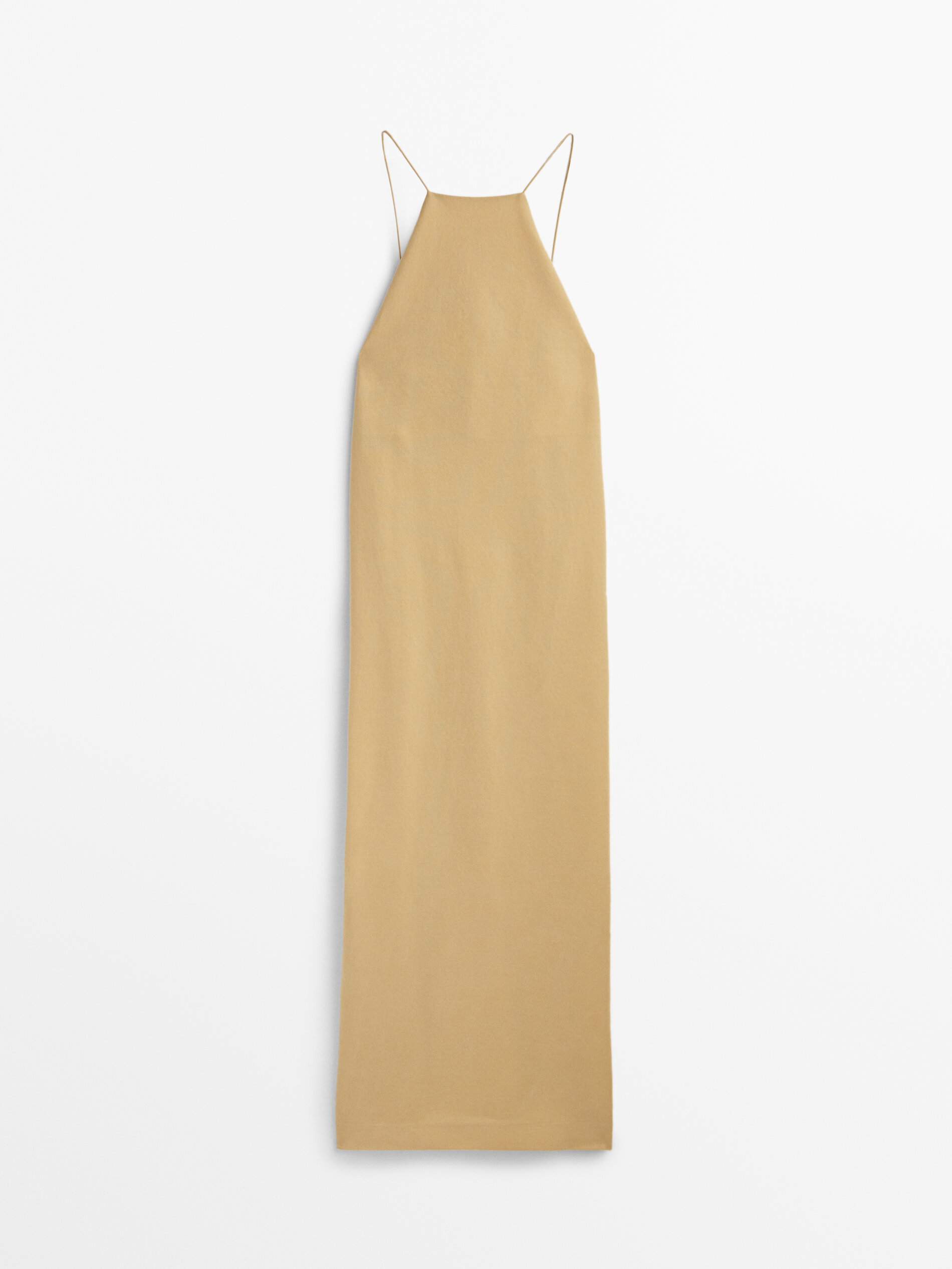 

Платье женское Massimo Dutti 06615557711 бежевое M, 06615557711